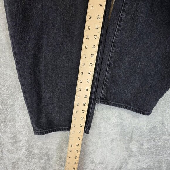 Levi's Premium Jeans Womens W30 L26 Black Balloon Leg Cotton Cropped Tapered - Picture 4 of 13